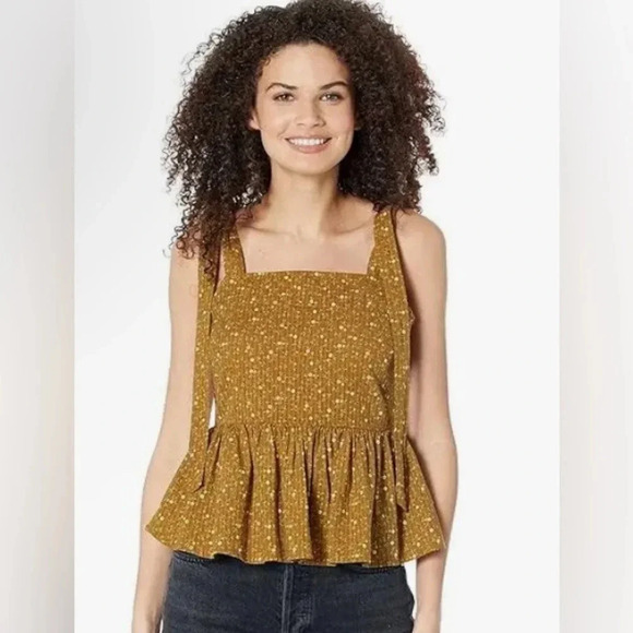 NWT Madewell Rosalie Tie Strap Top In Daisy Stitch Medium - Picture 7 of 12